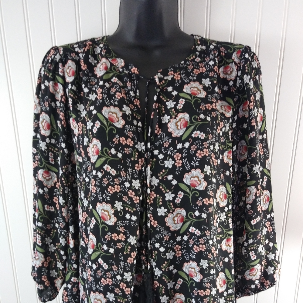 Kerri blue Women's tossell Blouse